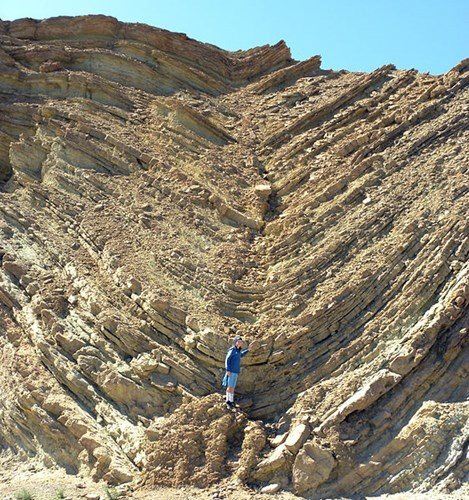 Folded Rock in Barstow, California